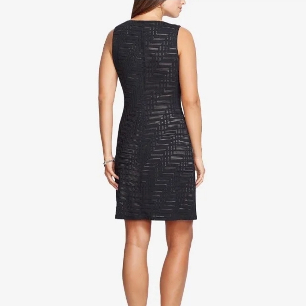 American Living Black Chevron Knit Dress. Size M - Picture 2 of 6